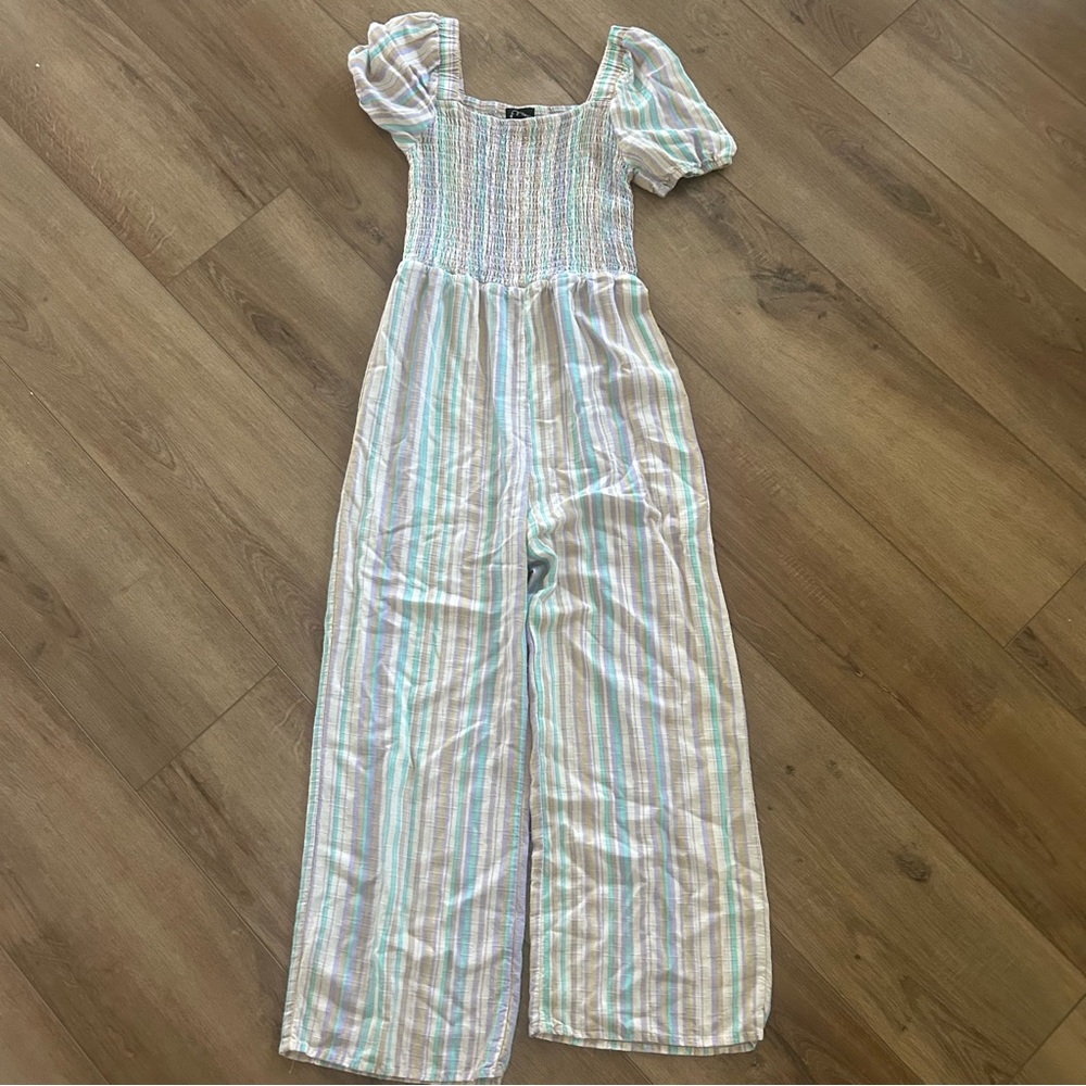 Art Class Pastel Striped Romper